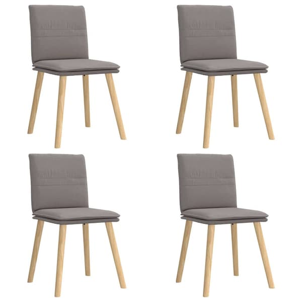 Matstolar 4 st taupe tyg