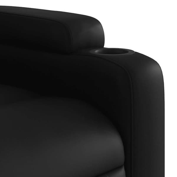 Massagefåtölj svart konstläder