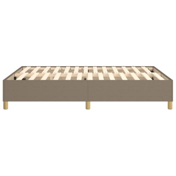 Boxspring-sängram taupe 140x200 cm tyg