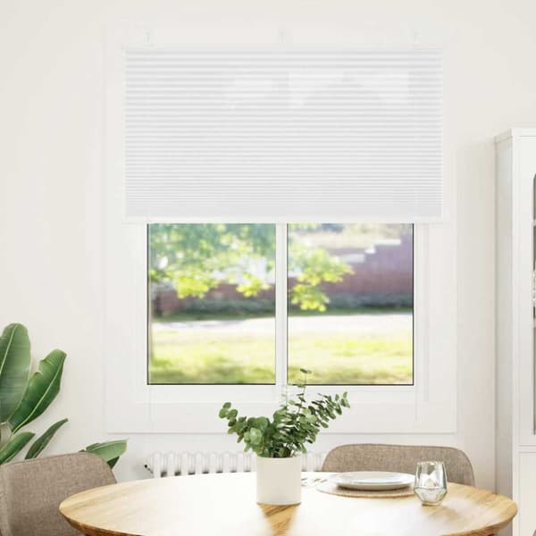 Plisserad persienn vit 110x100 cm tyg bredd 109,4cm polyester