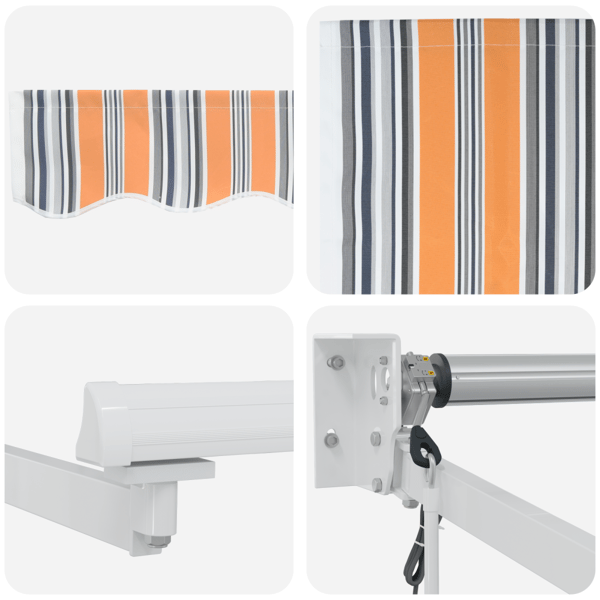 Utfällbar markis Flerfärgsdesign 400 × 300 cm