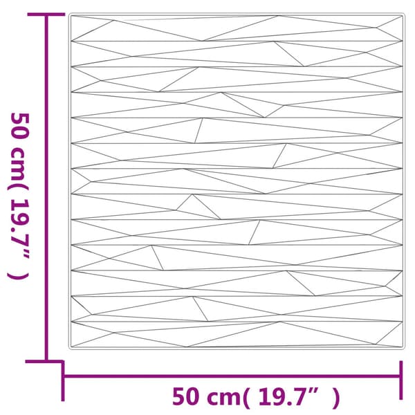 Väggpaneler 24 pcs Sten grå 50 x 50 cm XPS Skum