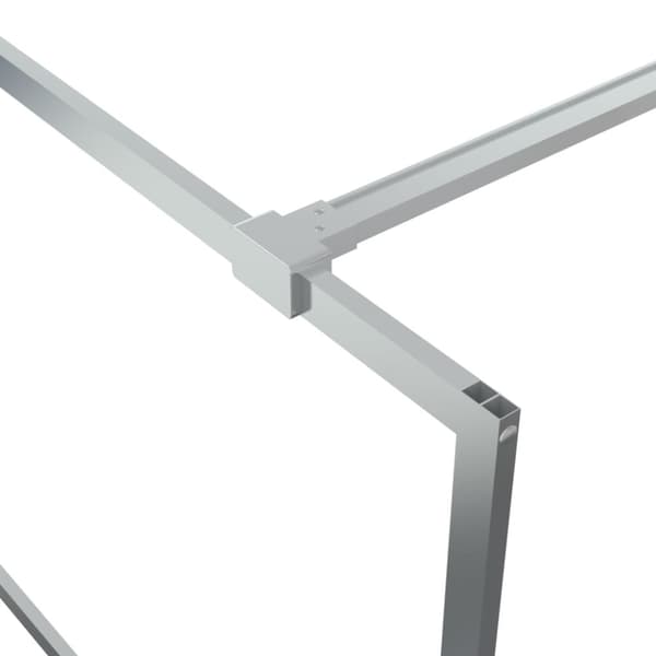 Duschvägg silver 90x195 cm klart ESG-glas