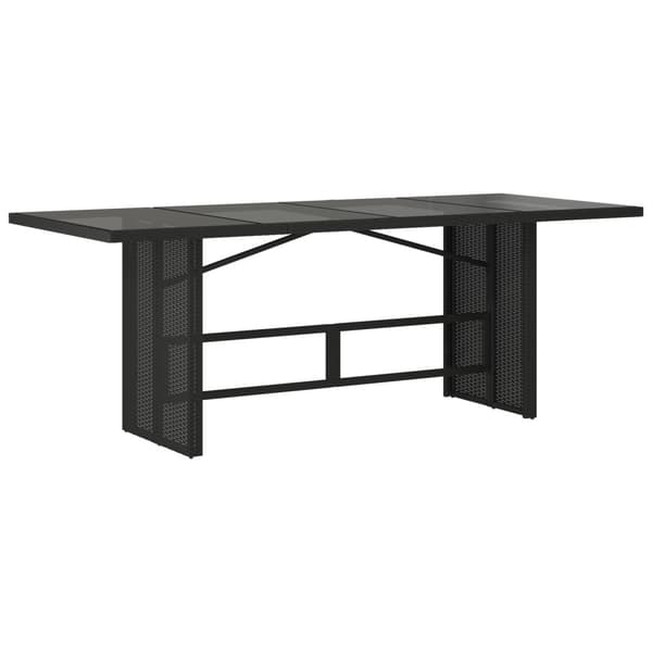Trädgårdsmöbelset 9 pcs Svart konstrotting
