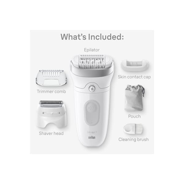 Braun Silk-épil 7 SE7-041 - epilator - silver/white/gray
