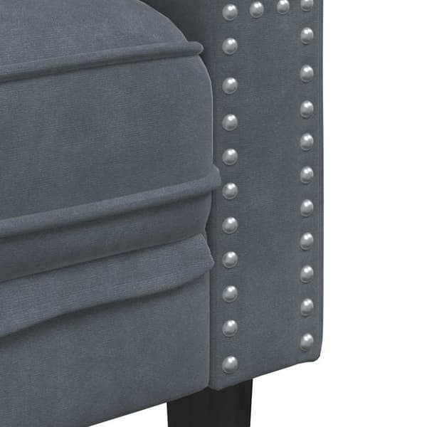 Soffa Mörkgrå 74,5 x 71 x 70,5 cm Sammet