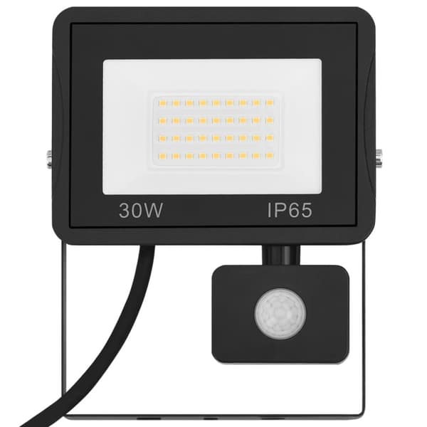 Strålkastare med sensor 30 W LED varmvit