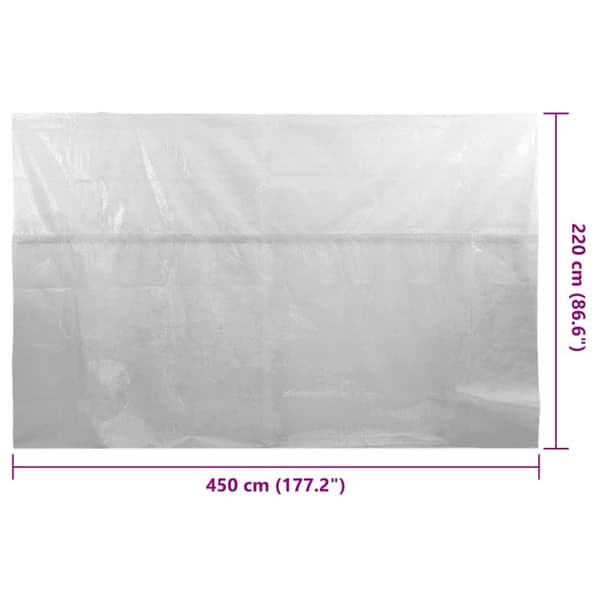 Värmeduk för pool PE 450x220 cm grå