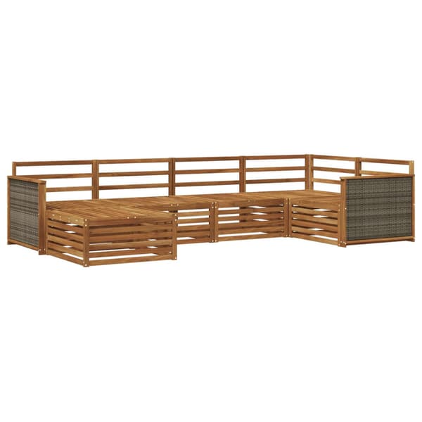 Utomhussoffset 6 pcs Naturlig