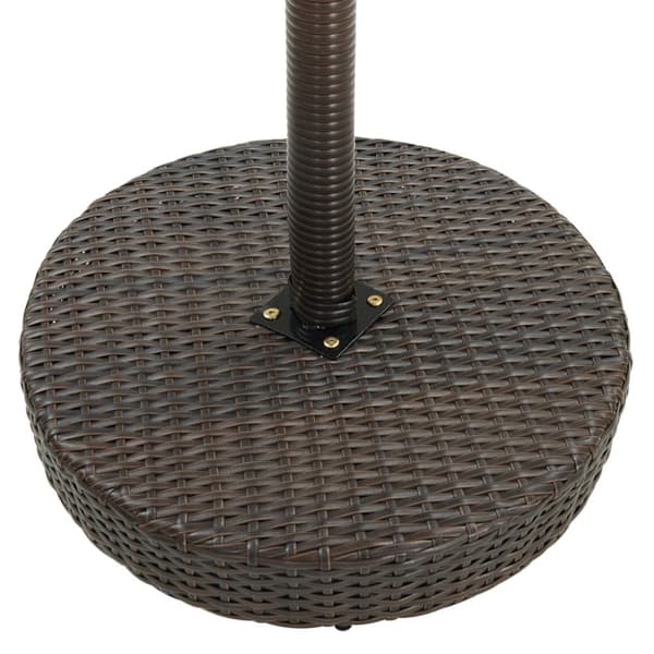 Trädgårdsbord brun 60,5x106 cm konstrotting