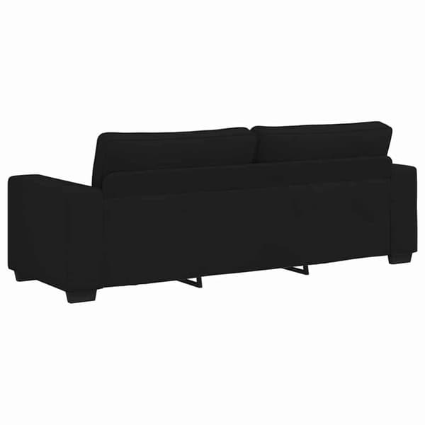 3-sitssoffa svart 220x77x82 cm tyg