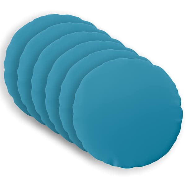 Kuddöverdrag 6 st HEERLEN Ljusblå Ø 60 cm Polyester