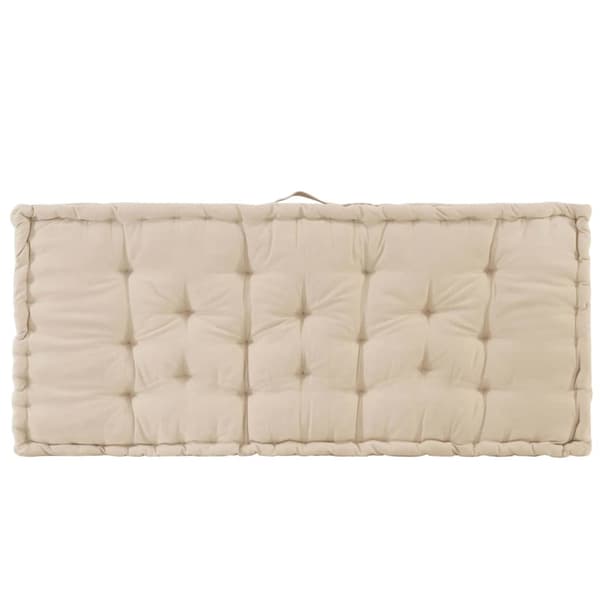 Dyna till pallsoffa 2 st bomull beige