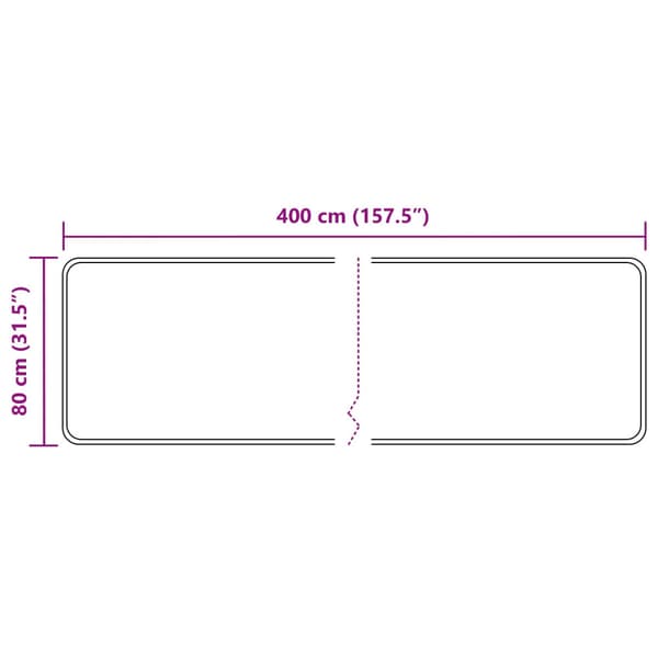 Mattlöpare MARSA Skogsgrön 400 x 80 cm Polyester och PVC
