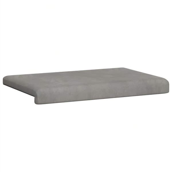 Bänk kudde Sammet (V) Ljusgrå Djup 35 cm