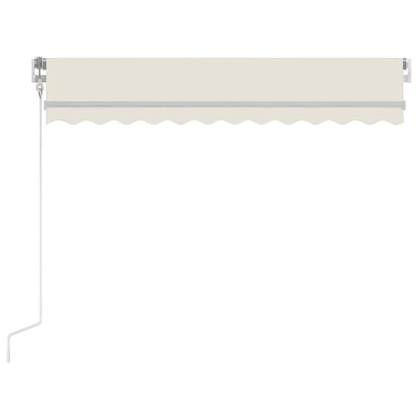 Automatisk markis med vindsensor & LED 300x250 cm gräddvit