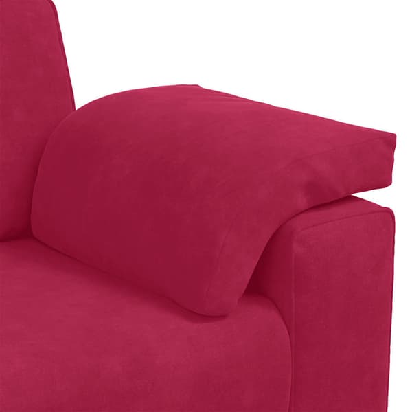 Tvåsitssoffa vinröd 180x77x82 cm sammet