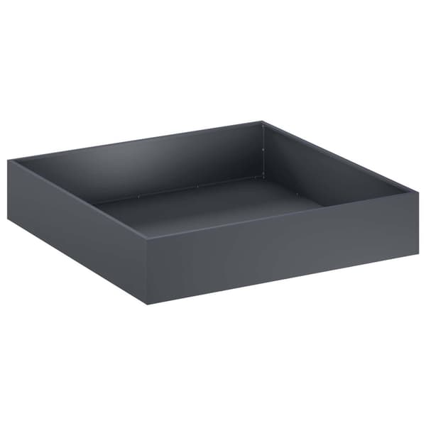 Trädgårdsplanterare 2 st Antracit 80 x 80 x 20 cm