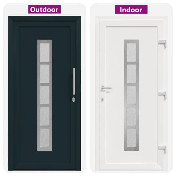 Framdörr Antracit 88 x 200 cm PVC