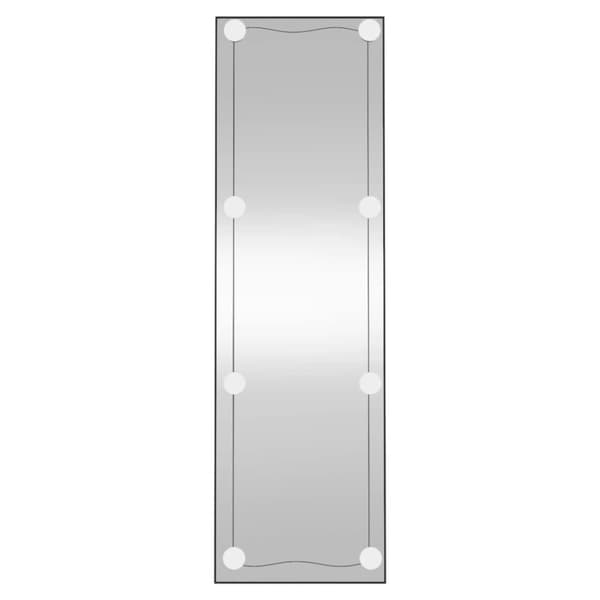 Väggspegel med LED-belysning 30x100 cm glas rektangulär