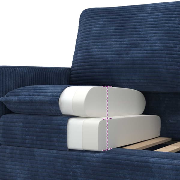 Soffa Mörkblå 126 x 81 x 87,5 cm Polyester