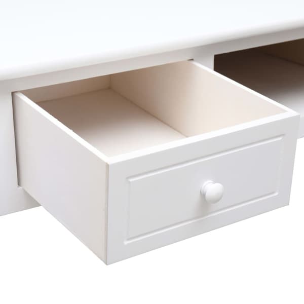 Skrivbord vit 110x45x76 cm trä