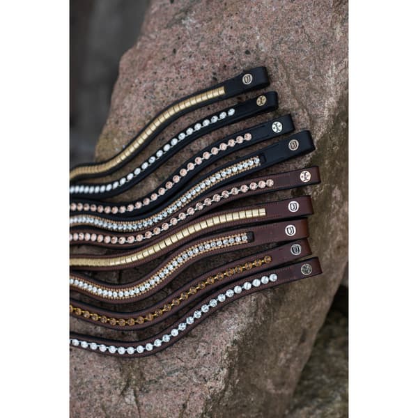 Pannband Kristall Silver Brun Cob