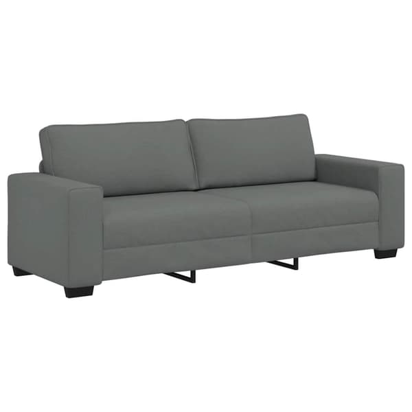 3-sitssoffa mörkgrå 220x77x82 cm tyg
