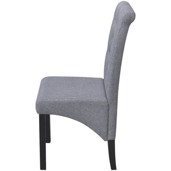 Matstolar 4 st ljusgrå tyg