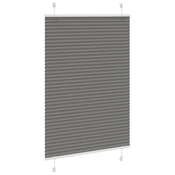Plisserad persienn antracit 100x100 cm tyg bredd polyester