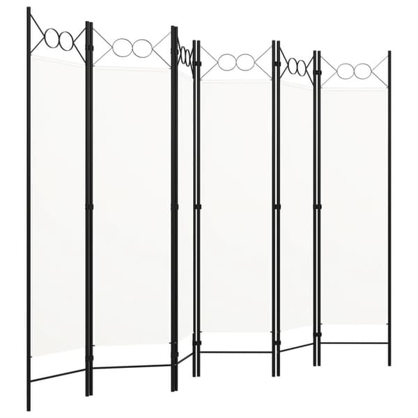 Rumsavdelare 6 paneler vit 240x180 cm