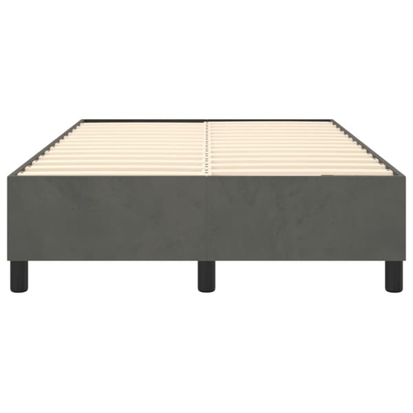 Boxspring-sängram mörkgrå 120x200 cm sammet