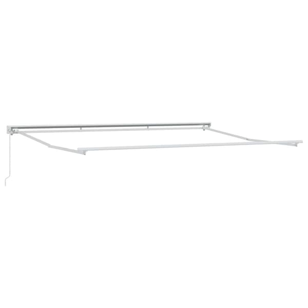 Manuell Utdragbar Markis Vit 4 × 3 m