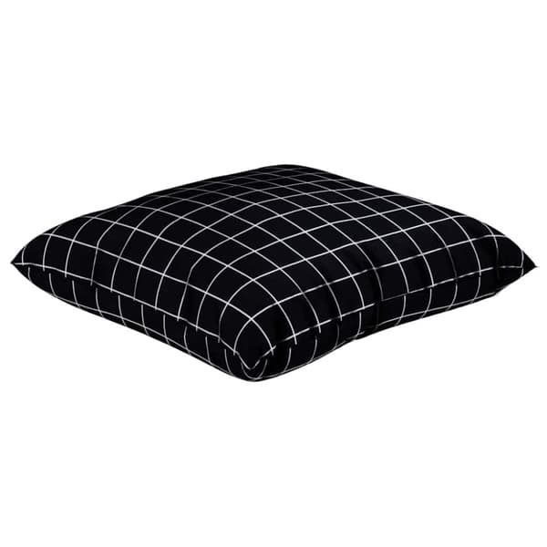Spridda Kuddar 4 pcs Svart Rutigt 60 x 60 cm Polyester Tyg