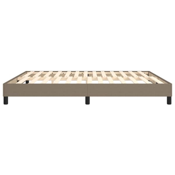 Boxspring-sängram taupe 160x200 cm tyg