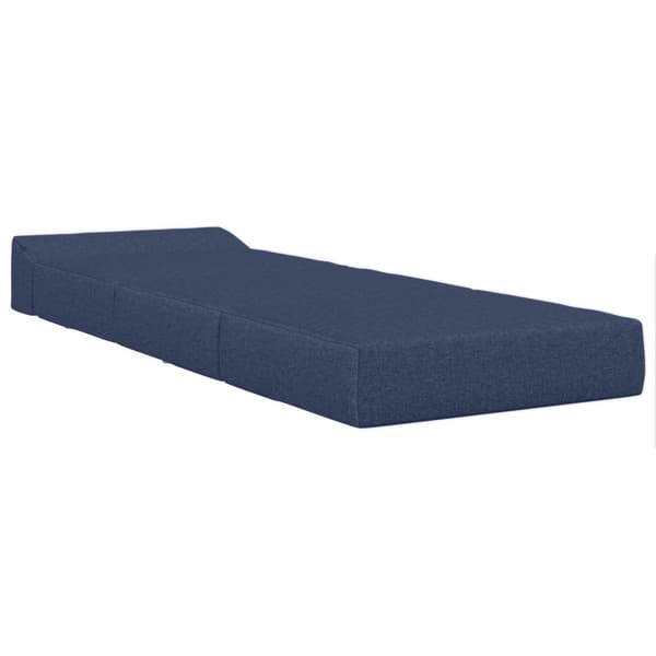 Fällbar Soffbed Blå 200 x 70 x 15 cm Tyg