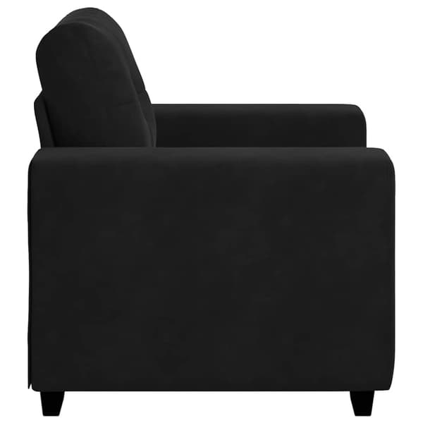 Soffstol svart 100x78x80 cm sammet