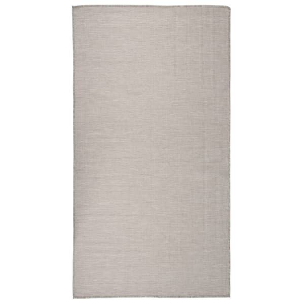 Utomhusmatta plattvävd 80x150 cm ljusgrå