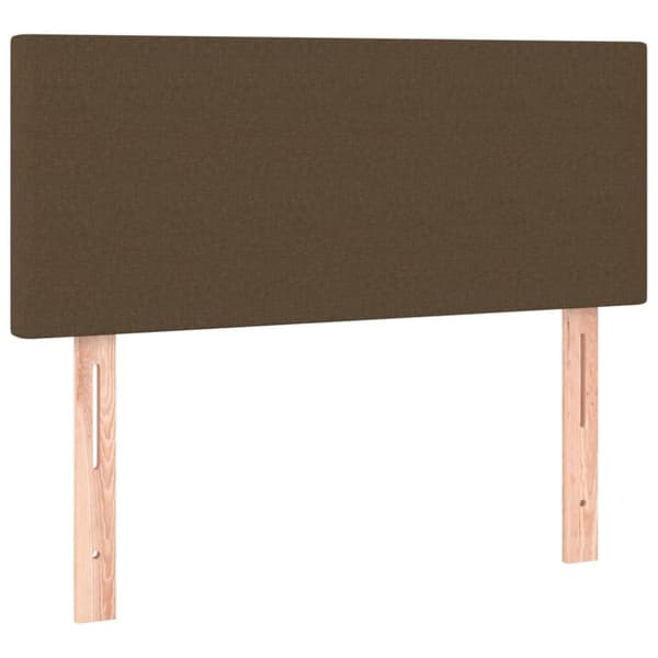 Ramsäng med madrass mörkbrun 80x200 cm tyg