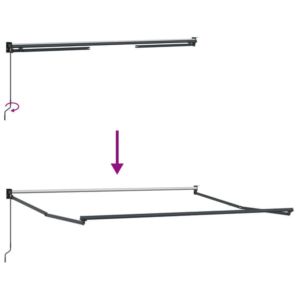 Markis Röd 300 x 250 x 165 cm Polyester