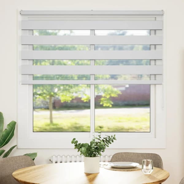 Rullgardin zebra vit 145x100 cm tyg bredd 140,9 cm polyester