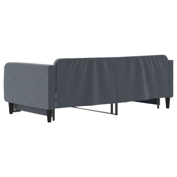 Dagbädd utdragbar mörkgrå 100x200 cm sammet