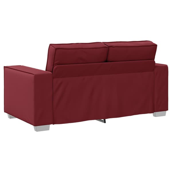 Tvåsitssoffa Vinröd 160 cm Konstläder