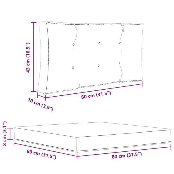 Utomhus Soffa Kudde 3 pcs Grå Polyester
