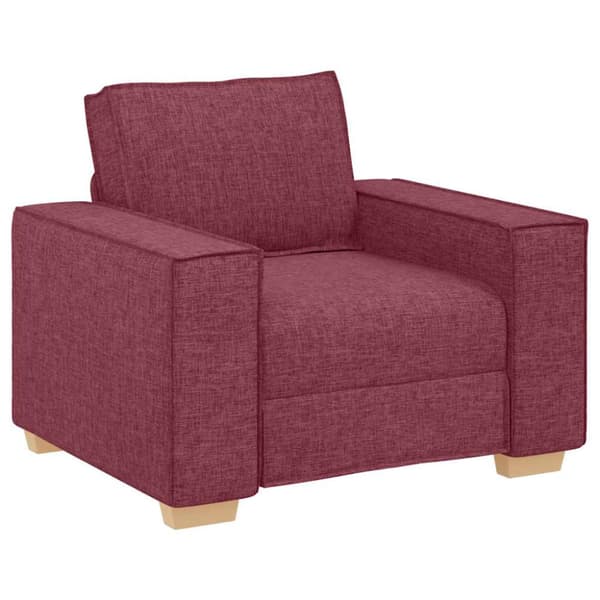 Soffa vinröd 100x78x84 cm tyg