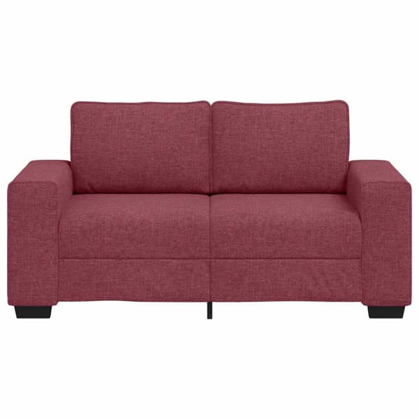 2-sitssoffa vinröd 160x77x82 cm tyg