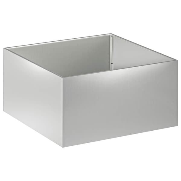 Trädgårdsplanterare 2 st Silver 60 x 60 x 40 cm