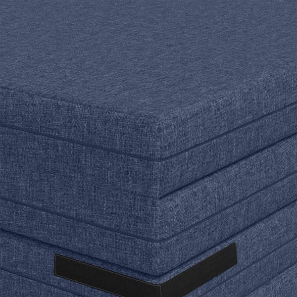 Fällbar Soffbed 140 x 67 x 45 cm Blå