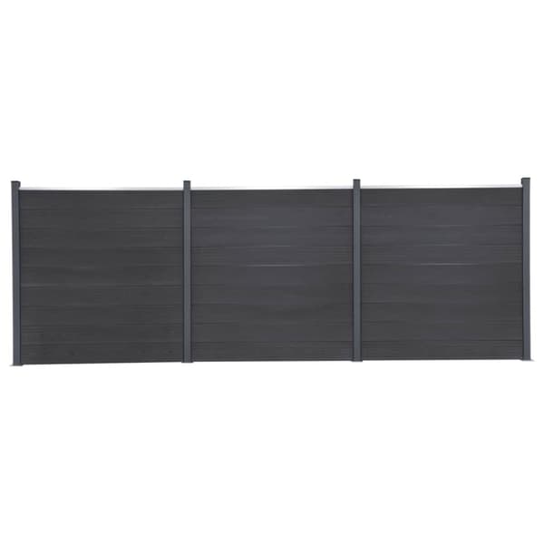 Staketpanel grå 526x186 cm WPC