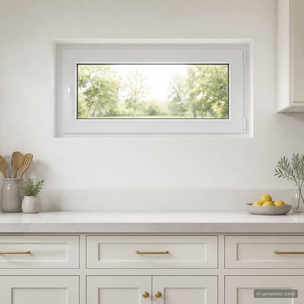 Källarfönster RISOR 100 x 55 cm PVC och glas